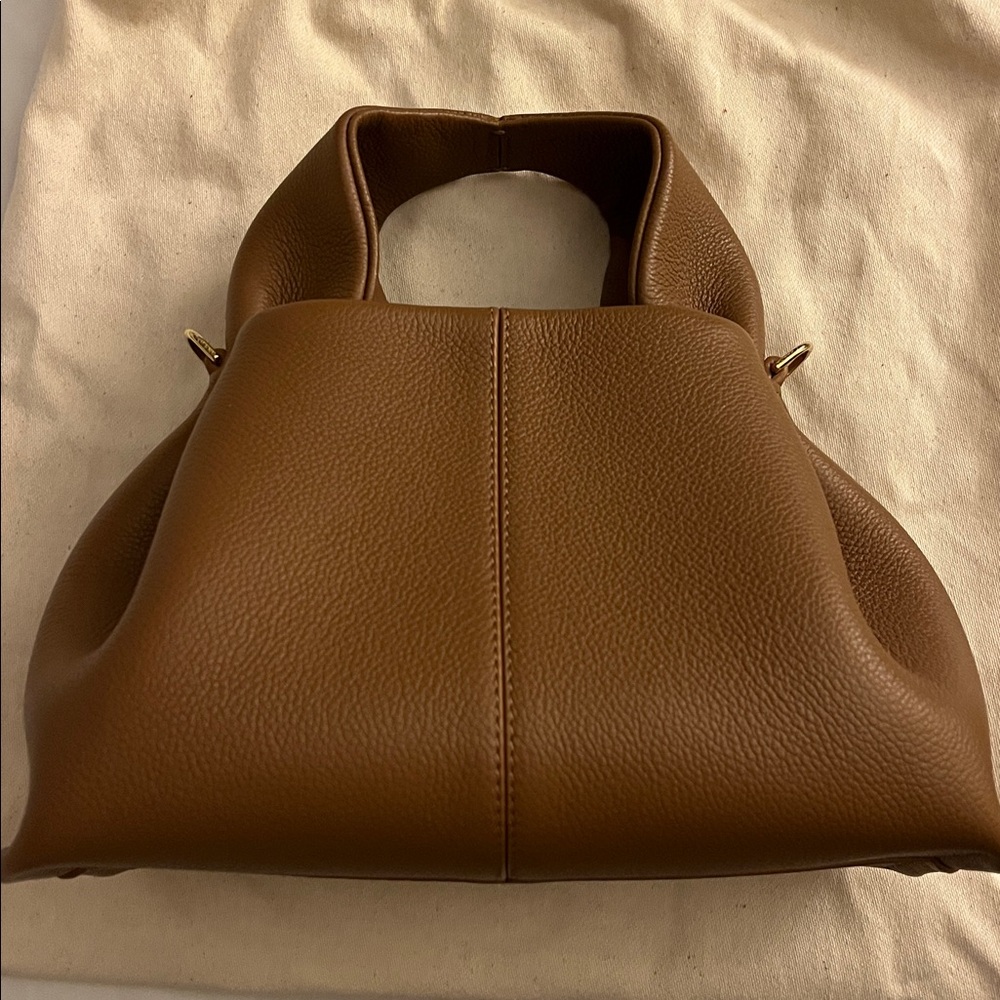 Polène Numéro Neuf Mini textured leather handbag in brown - Picture 2 of 6